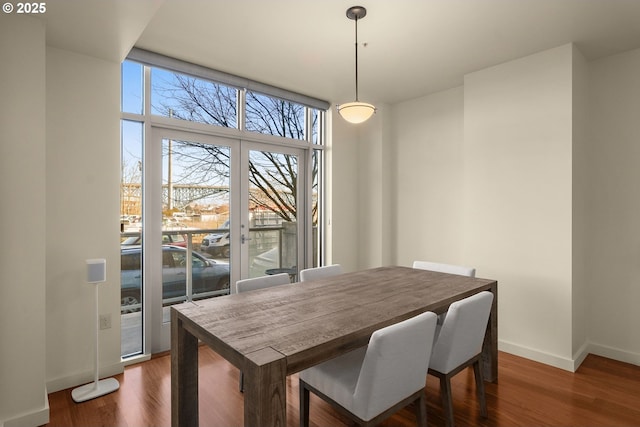 dining room featuring dark hardwood / wood-style floors