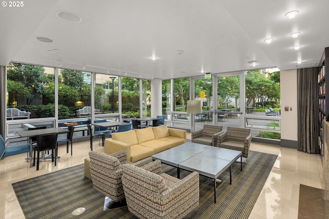 sunroom / solarium with a wealth of natural light