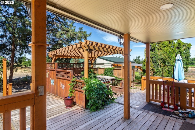 78613 Powerline Rd, Hermiston, OR 97838 - deck featuring a pergola
