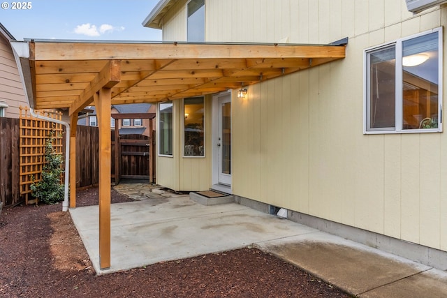 view of patio / terrace with fence