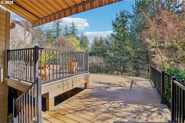 view of wooden terrace