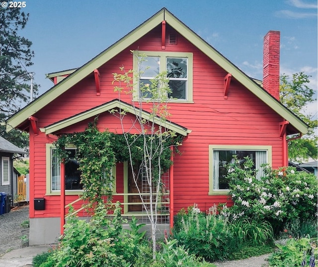 6308 SE 93rd Ave, Portland, OR 97266 - view of front facade featuring a chimney