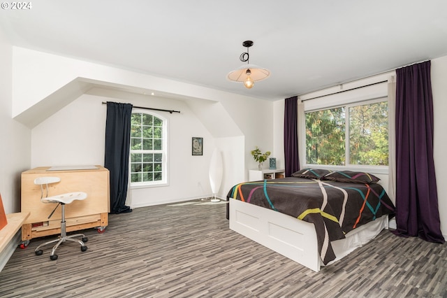 bedroom featuring wood finished floors