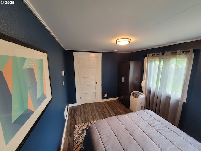 1875 W 18th Ave, Eugene, OR 97402 - bedroom with baseboards, wood finished floors, and ornamental molding