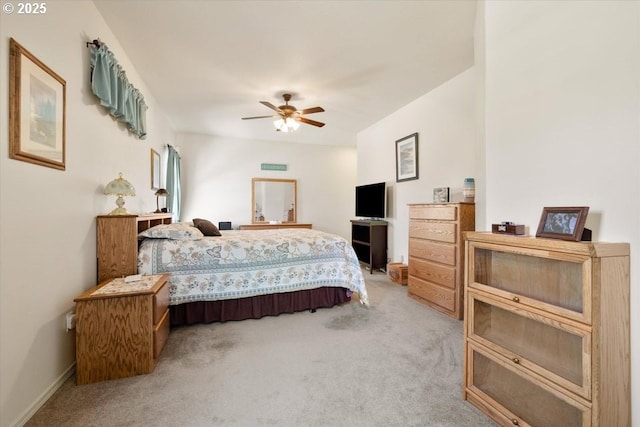 853 NE Cobblestone Ct, Prineville, OR 97754 - bedroom with light colored carpet and ceiling fan