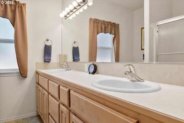 853 NE Cobblestone Ct, Prineville, OR 97754 - full bath with double vanity and an enclosed shower