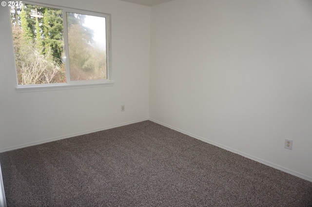 carpeted empty room with baseboards