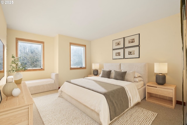 view of carpeted bedroom