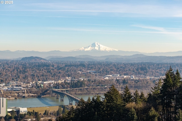 property view of mountains with a water view