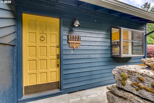 view of doorway to property
