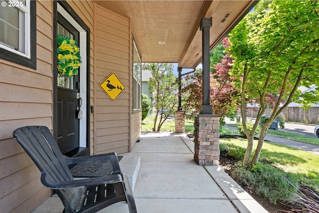 3647 Lodenquai Ln, Eugene, OR 97404 - view of patio / terrace featuring a porch