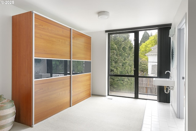 interior space featuring expansive windows