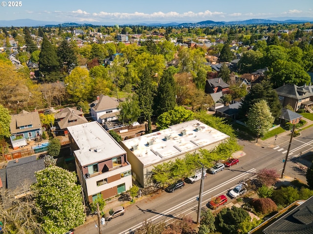 drone / aerial view with a residential view