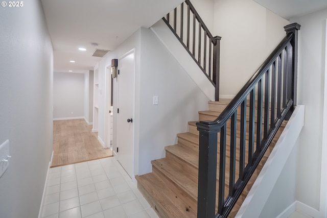 2915 Chuckanut St, Eugene, OR 97408 - stairway featuring recessed lighting and wood finished floors