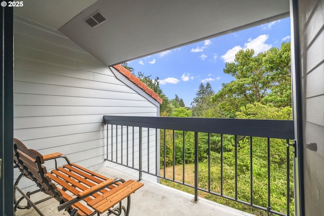 balcony with visible vents