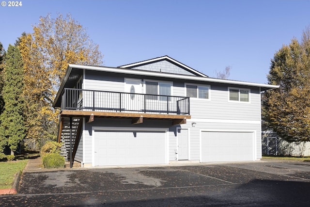 view of front property with a garage