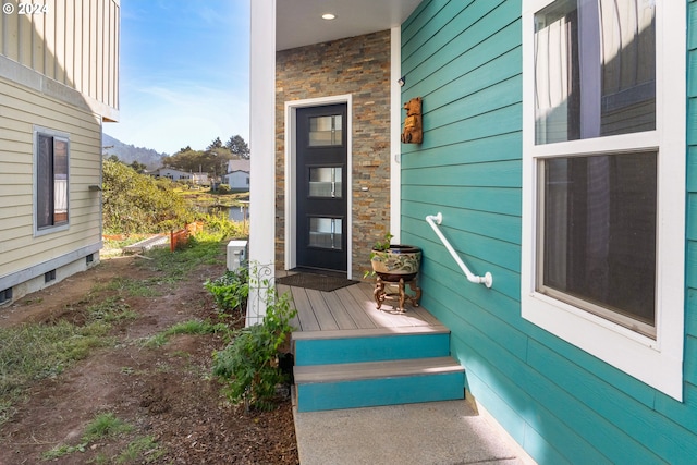 view of doorway to property