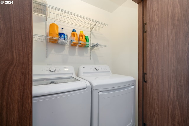 laundry area with washer and dryer