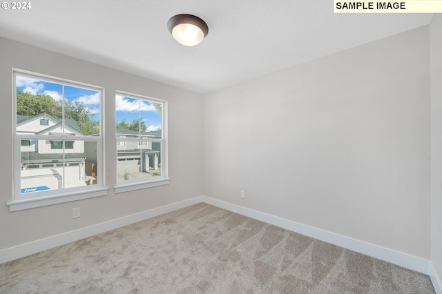 empty room featuring carpet flooring