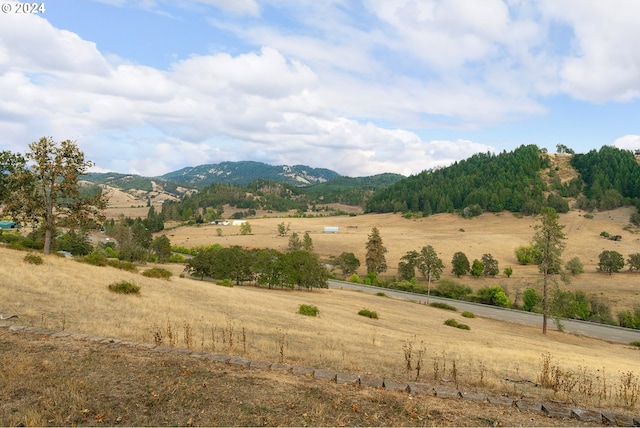 view of mountain feature featuring a rural view