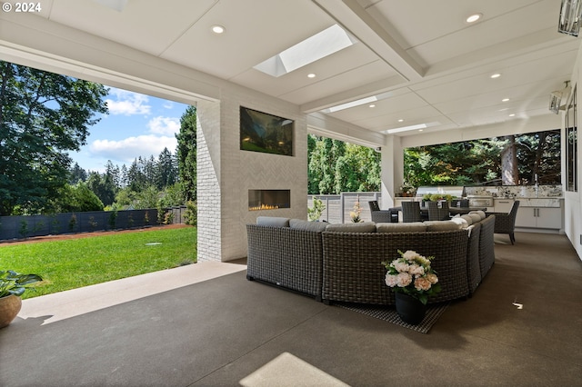 view of patio / terrace featuring outdoor lounge area