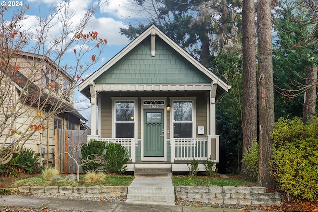 view of bungalow