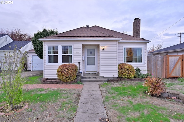 bungalow with a garage