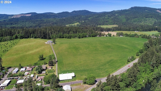 aerial view featuring a mountain view