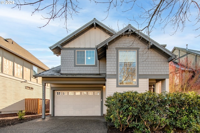 craftsman-style home featuring a garage