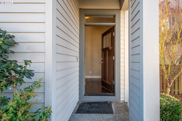 view of doorway to property