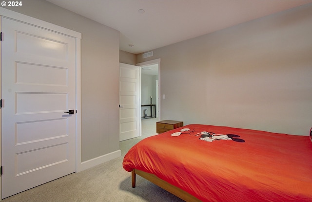 view of carpeted bedroom