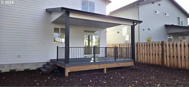 exterior space with a deck