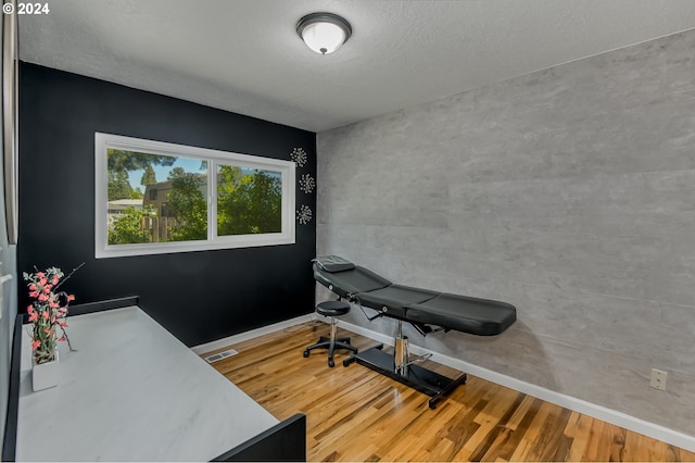 office space featuring light hardwood / wood-style flooring