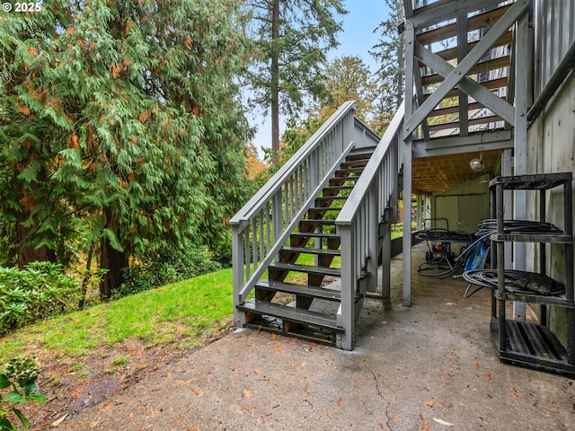 view of stairway