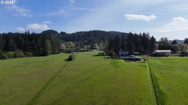 bird's eye view featuring a rural view