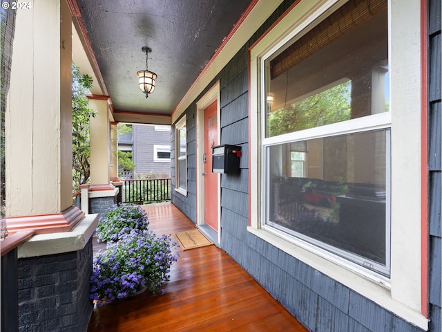 deck with covered porch