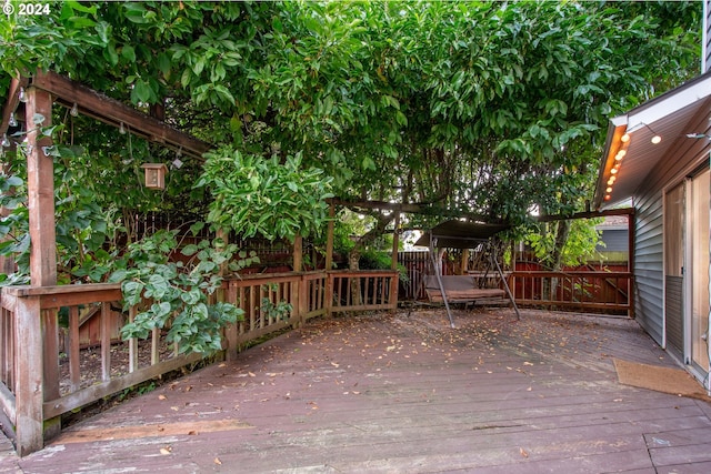 view of wooden terrace