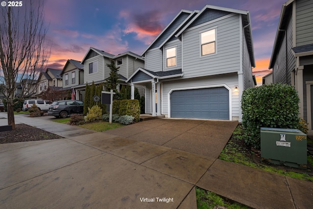 view of front of home featuring a garage