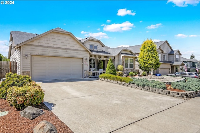 view of front of home featuring a garage