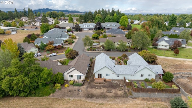 aerial view featuring a mountain view