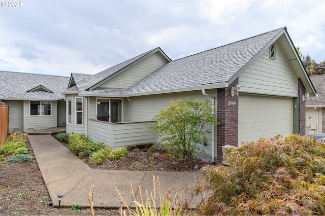 ranch-style house with a garage