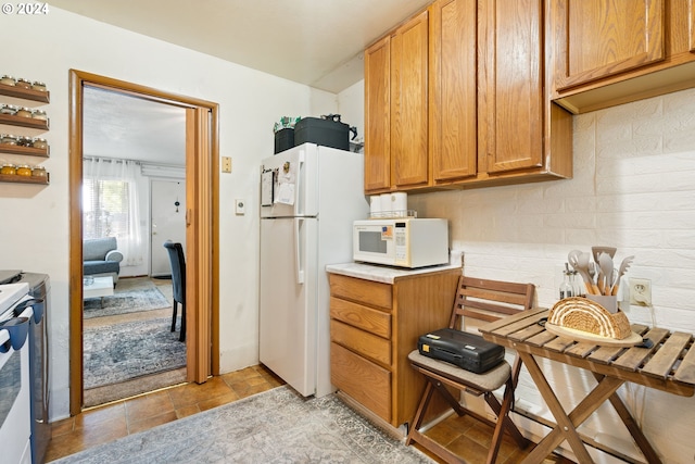 kitchen with white appliances