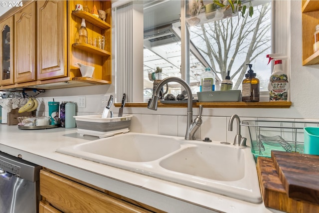 kitchen with dishwasher and sink