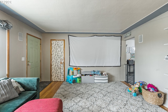 game room featuring wood-type flooring