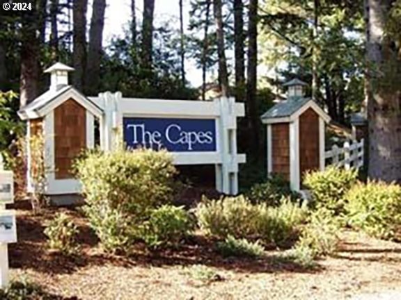 view of community sign