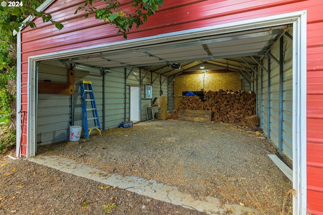 garage featuring a garage door opener