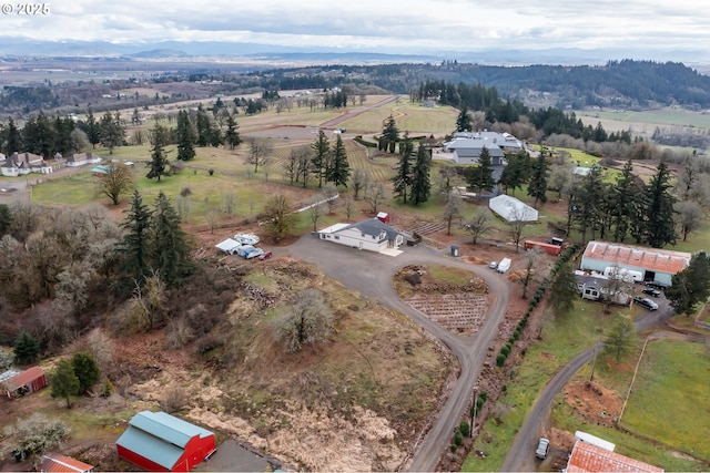 bird's eye view with a rural view