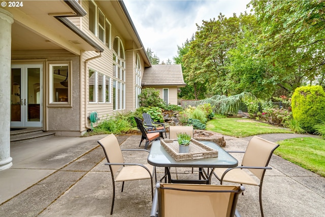 view of patio / terrace with french doors