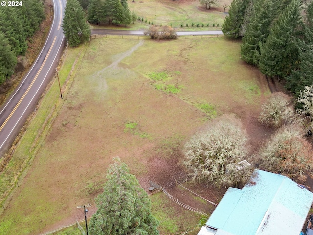 drone / aerial view featuring a rural view