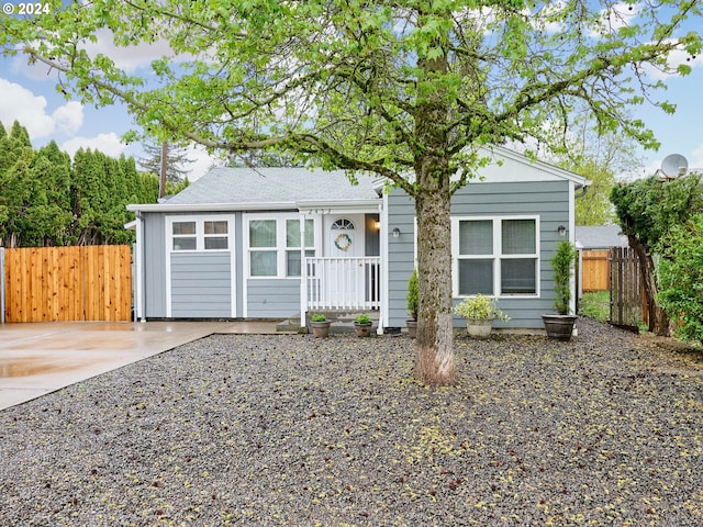 single story home featuring a patio